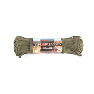 HERCULES 550 Paracord Survival Rope Army Green Type III Parachute Cord for Camping HERCULES